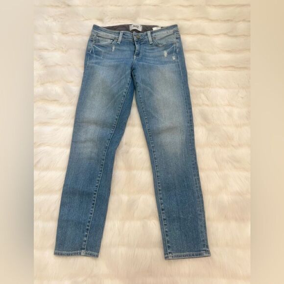 Paige Denim Wash Cropped Jeans (26) - Picture 1 of 7